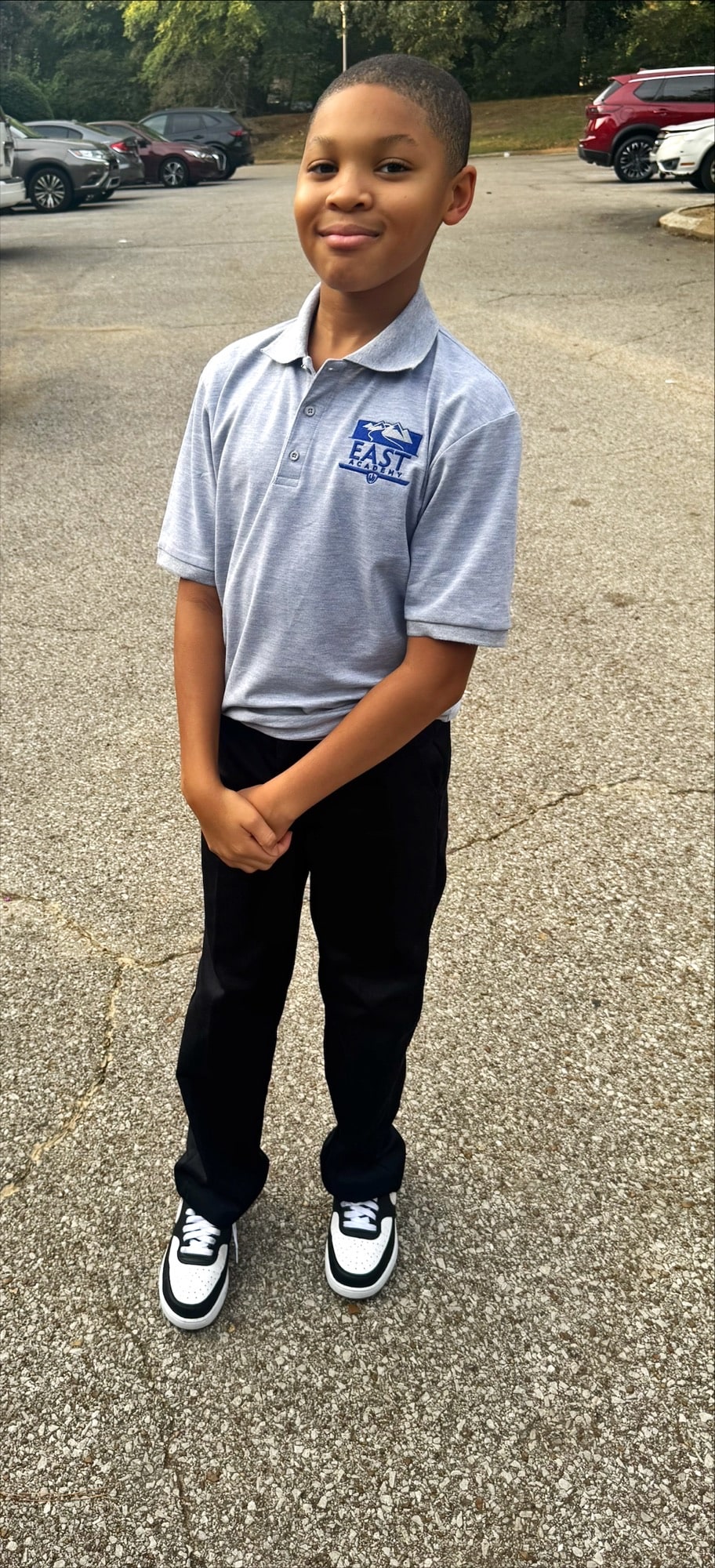 A young family member ready for school